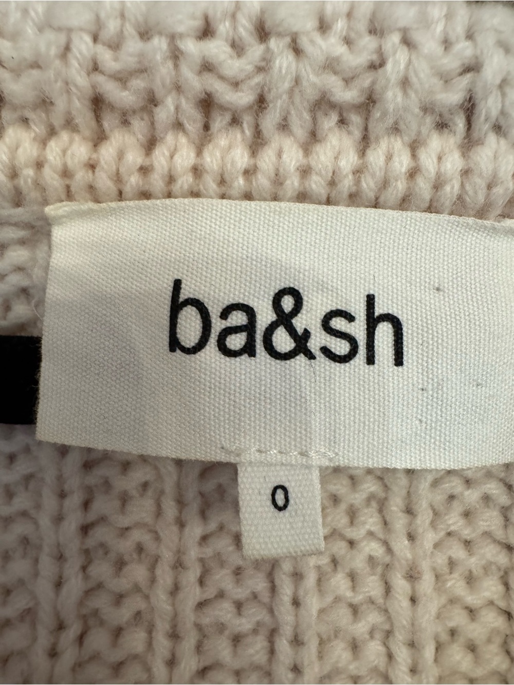 ba&sh Cream Textured Open-Front Cardigan - Picture 6 of 6